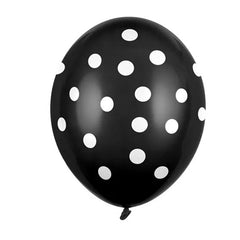 Palloncini 30 cm, pois, (1 confezione / 6 pezzi)