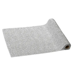 Runner metallico, argento, 0,36 x 3 m