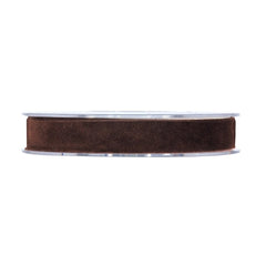 Nastro velluto doppio mm15x7mt dark brown 61