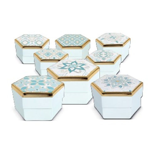 Mix mosaiko cielo esagoni a vassoio 6,5 x 6,5 x 4 cm