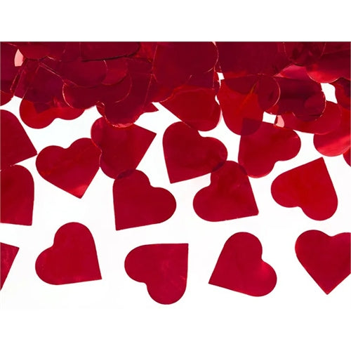 Cannone lanciacoriandoli con cuori, rosso, 40cm