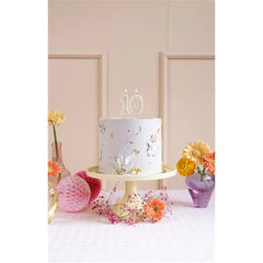 Candela di compleanno grigio caldo, 6 cm