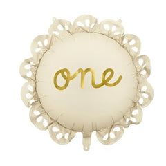 Palloncino foil a losanga con volant one, 51,5x51,5 cm, mix