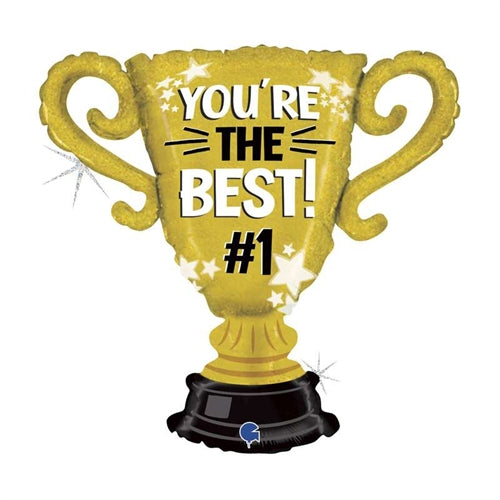 Palloncino in foil 33" super shape trofeo "you're the best"