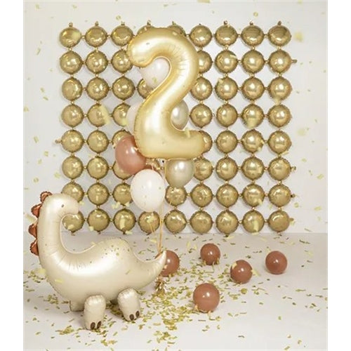 Palloncino foil in piedi brontosauro, 91x85cm,