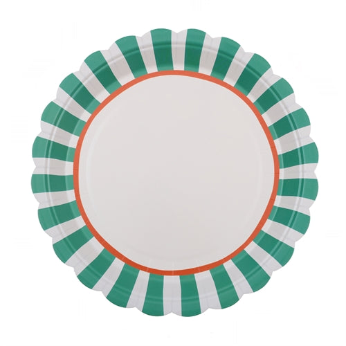 Piatto in carta celadon a righe – ø 23 cm – 6 pz