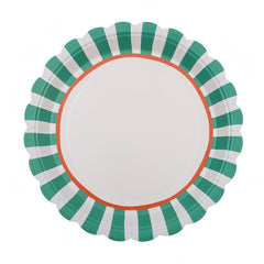 Piatto in carta celadon a righe – ø 23 cm – 6 pz