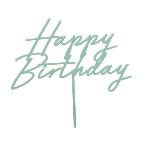 Cake topper acrilico verde menta 16.5 cm