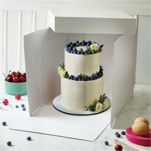 Box per dolci 26,5 x 26,5 x h. 25 cm con coperchio