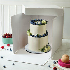 Box per dolci 26,5 x 26,5 x h. 25 cm con coperchio