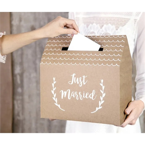 Wedding card box - just married avana 30x30.5x16.5 cm