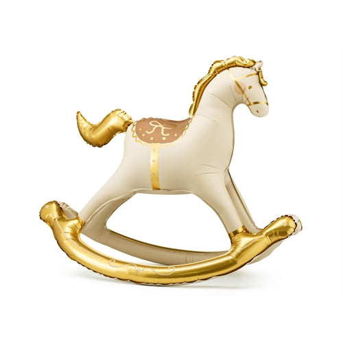 Palloncino in foil a forma di cavallo a dondolo, 118x104 cm