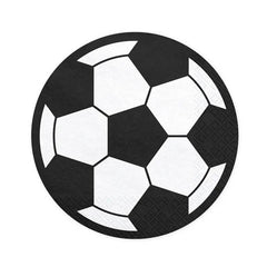 Tovaglioli a forma di pallone da calcio, 13,5 cm (1 confezione / 20 pezzi)