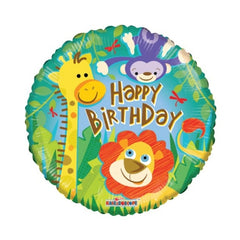 Mylar happy birthday giungla 18" - 46 cm