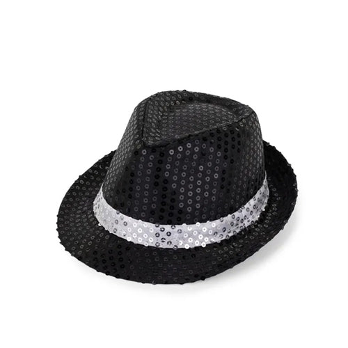 Cappello con paillettes e fascia, diametro 27 cm
