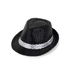Cappello con paillettes e fascia, diametro 27 cm