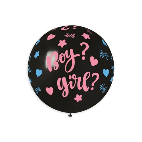 Palloncino 30" g30 nero boy or girl ? 1 pz