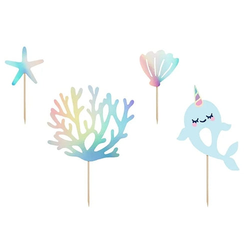 Toppers narwhal, mix, 10-15,5 cm