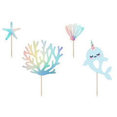 Toppers narwhal, mix, 10-15,5 cm
