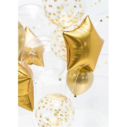 Mylar b-loon con coriandoli oro 40 cm
