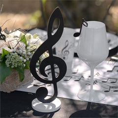 Centrotavola in legno sagomato chiave di violino 27cm
