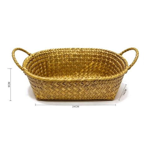 Cestino in vimini ovale con manici 24 cm