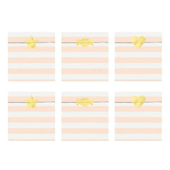 Sacchetti porta dolcetti yummy, rosa chiaro, 13x14cm (1 confezione / 6 pezzi)