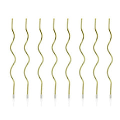 Candele di compleanno ricciolo, oro, 14 cm