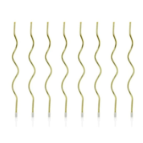 Candele di compleanno ricciolo, oro, 14 cm