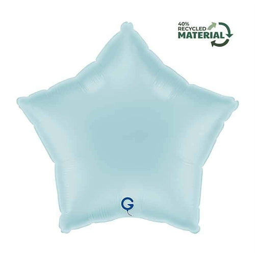 Palloncino in foil 18" stella celeste "light blue"