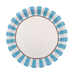Piatto in carta ciel a righe – ø 23 cm – 6 pz