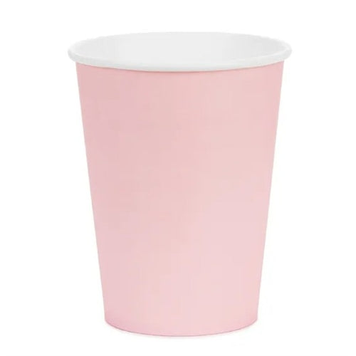 Bicchieri di carta, rosa chiaro, 250 ml (1 confezione / 6 pezzi)