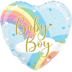 Mylar cuore baby girl / baby boy 18"