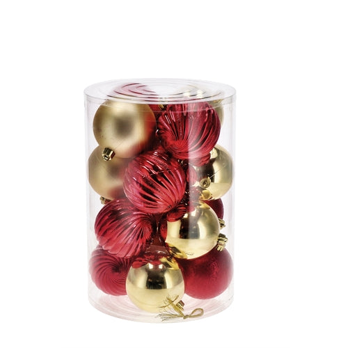 Set 16 palline natale diam. 8 cm
