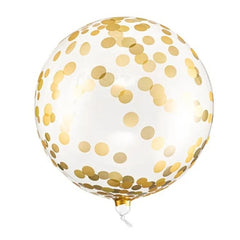 Mylar b-loon con coriandoli oro 40 cm