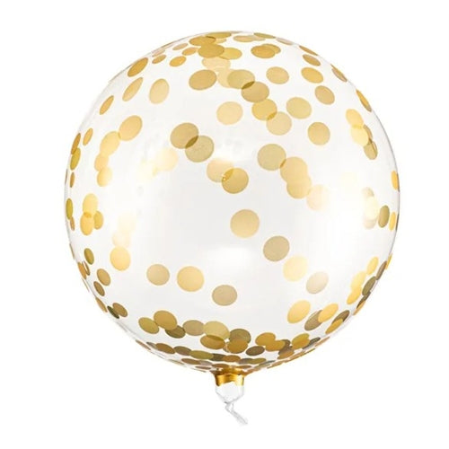 Mylar b-loon con coriandoli oro 40 cm