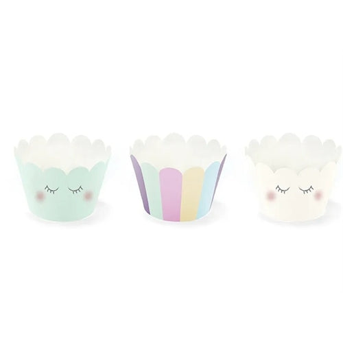 Pirottini per cupcake unicorno, 5x7,5x 5cm (1 confezione / 6 pezzi)