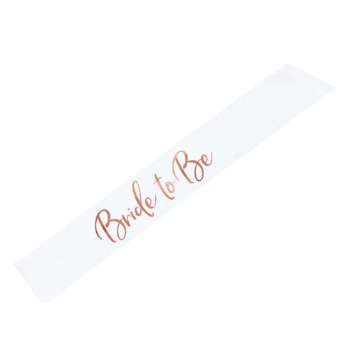 Fascia per futura sposa, bianca, 75 cm