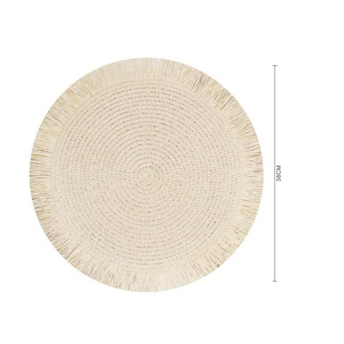 Tovaglietta rotonda intrecciata – stile naturale 38 cm