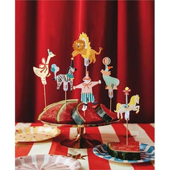 Toppers per cupcake a tema circo, 9-11,5 cm, mix