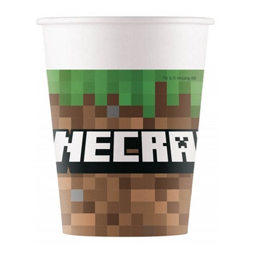 Bicchieri in carta minecraft 8 pz 200 ml