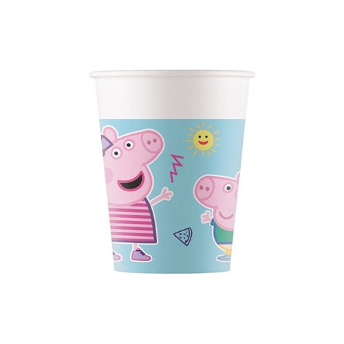 Bicchieri peppa pig compostabili  8 pz 200 ml