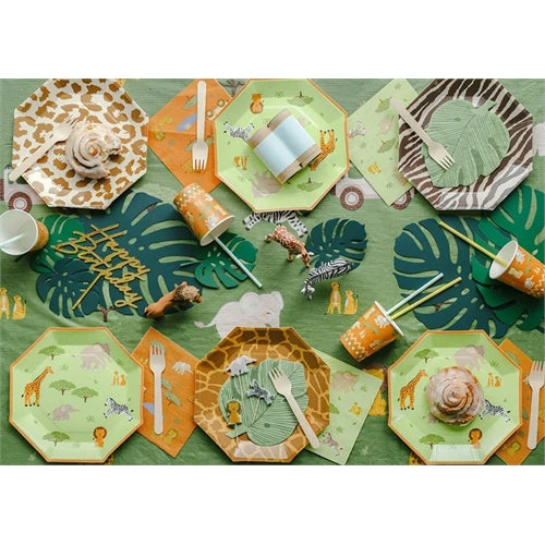 Piatti papierwe safari, 23 cm, mix (1 conf. / 6 pz.)