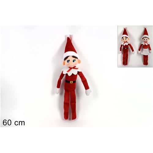Elfo natalizio peluche 60 cm
