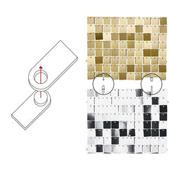 Pannello di sfondo con paillettes, forma quadrata, colore argento, 30x30 cm (1 pezzo