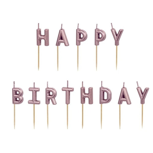 Candele di compleanno happy birthday, 2,5 cm,