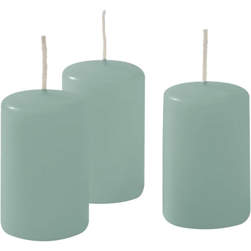 Candele cera diam. 40 mm h. 60 mm conf.12 pz verde salvia