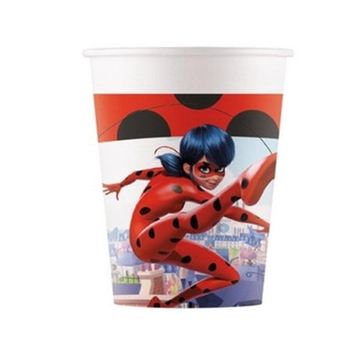 Bicchieri miracolous ladybug in carta 8 pz