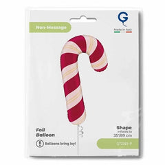 Palloncino in foil 41" super shape candy cane rosa e ciliegia satinato
