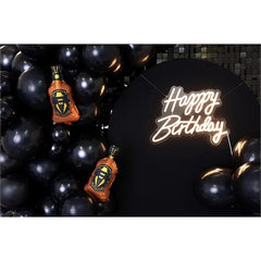 Neon led - buon compleanno, bianco